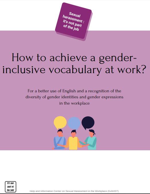 How to achieve a gender inclusive vocabulary at work?