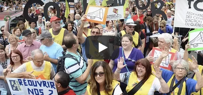 Manifestation pour un meilleur financement de l'ACA